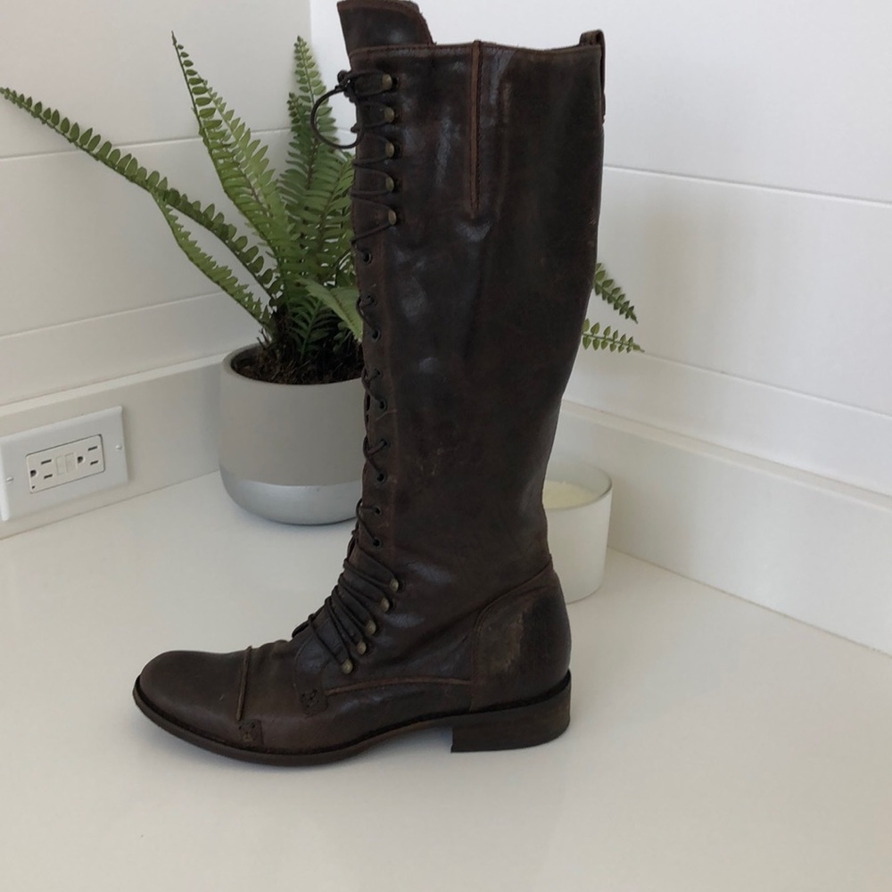 Charles David lace up granny boot